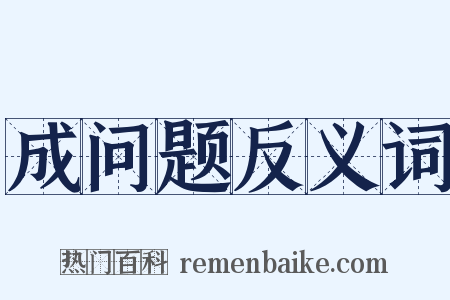 成问题反义词是什么意思的图片